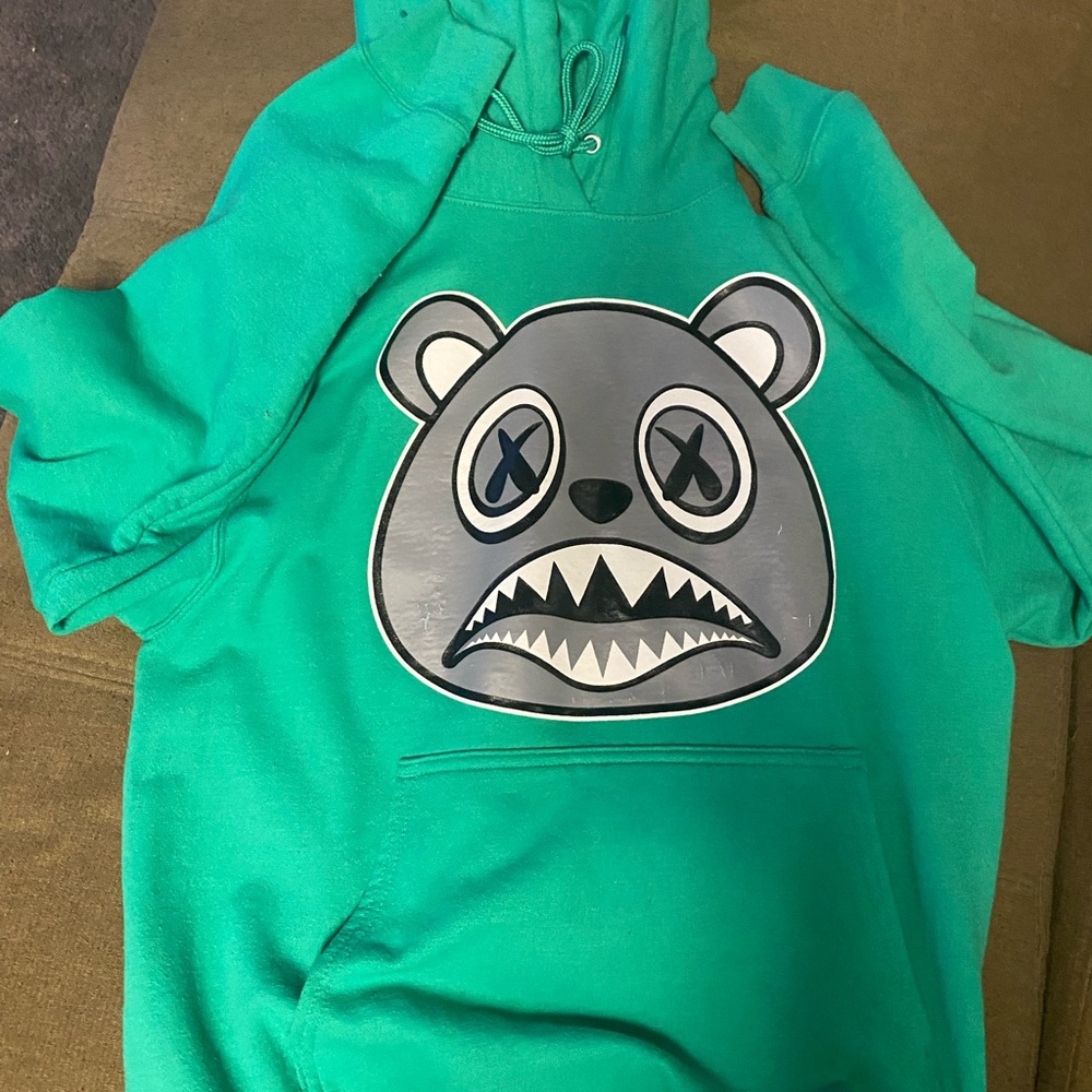 green baws hoodie medium